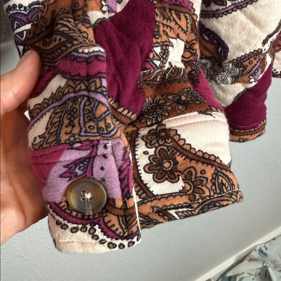 Tribal Jeans Women's Printed Quilted Shacket Paisley Pink Purple XL - Picture 7 of 8